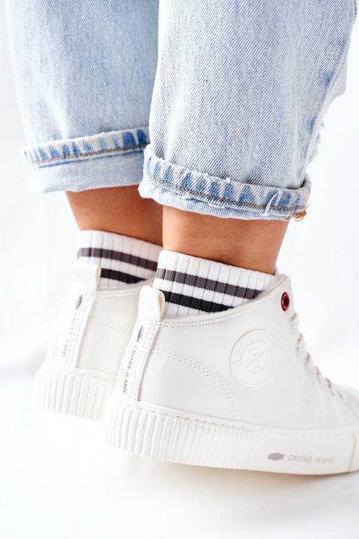 Freizeitschuhe Cross Jeans weiße Farbe II2R4022 Freizeitschuhe Cross Jeans weiße Farbe II2R4022