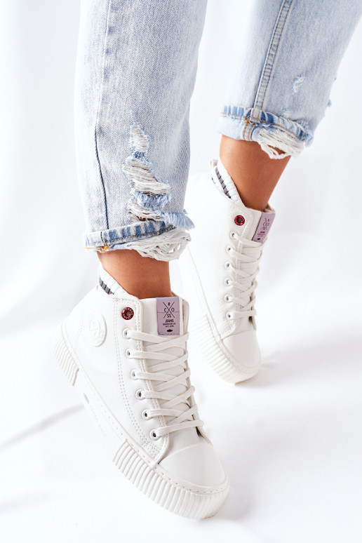 Freizeitschuhe Cross Jeans weiße Farbe II2R4022 Freizeitschuhe Cross Jeans weiße Farbe II2R4022
