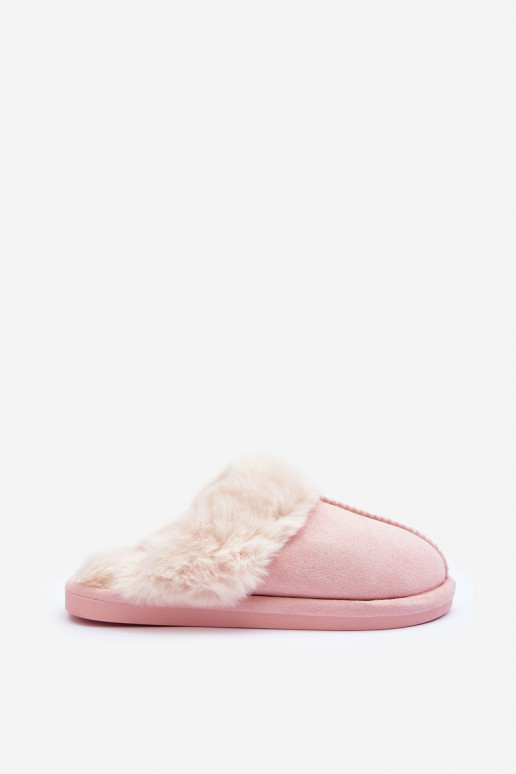 Hausschuhe mit rosa Fell Pinky