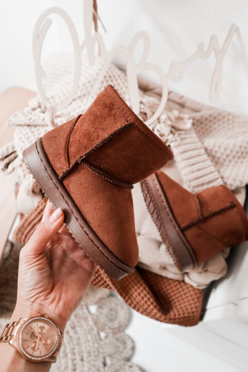 Warme Kinder-Winterstiefel in der Farbe Braun Gooby 2