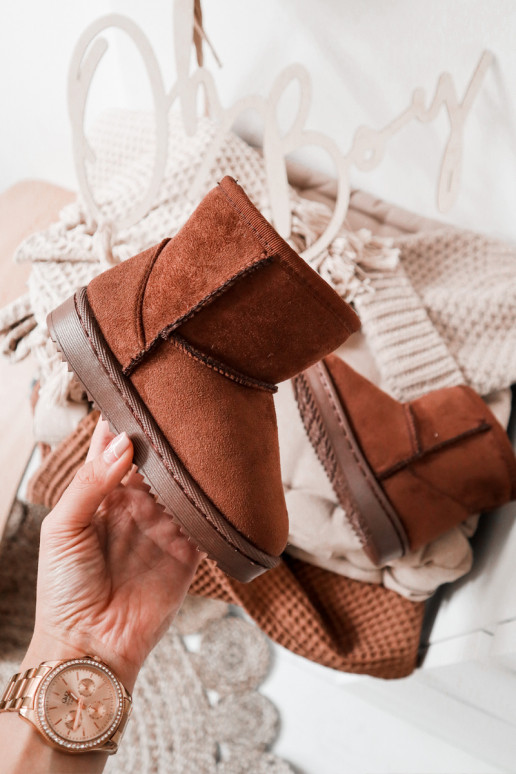 Warme Kinder-Winterstiefel in der Farbe Braun Gooby