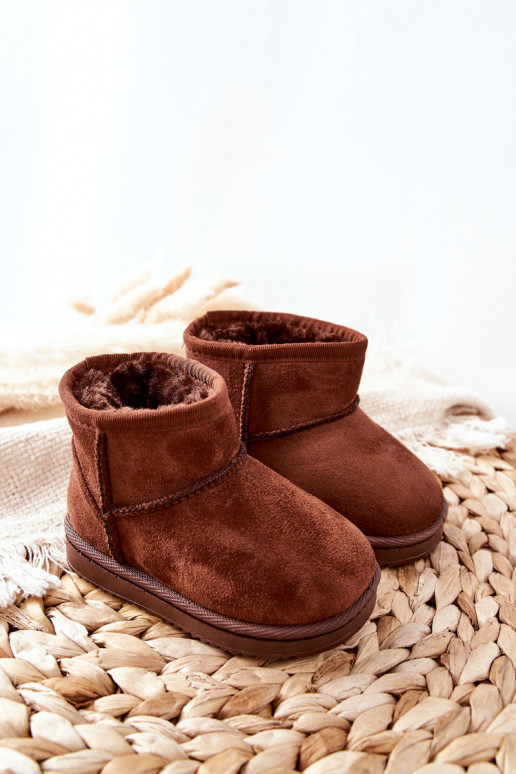 Warme Kinder-Winterstiefel in der Farbe Braun Gooby