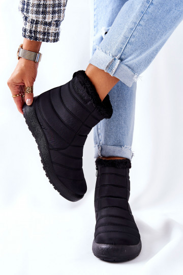 Gewärmte Damen-Schneestiefel in der Farbe Schwarz von Mezyss