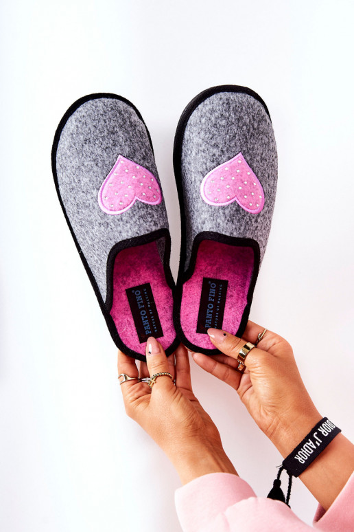 Hausschuhe Panto Fino II267010 grau-rosa Farbe Hausschuhe Panto Fino II267010 grau-rosa Farbe