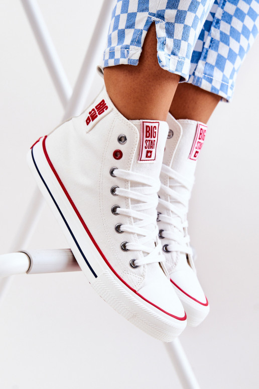 Freizeitschuhe mit Sohle Big Star JJ274127 weiße Farbe Freizeitschuhe mit Sohle Big Star JJ274127 weiße Farbe