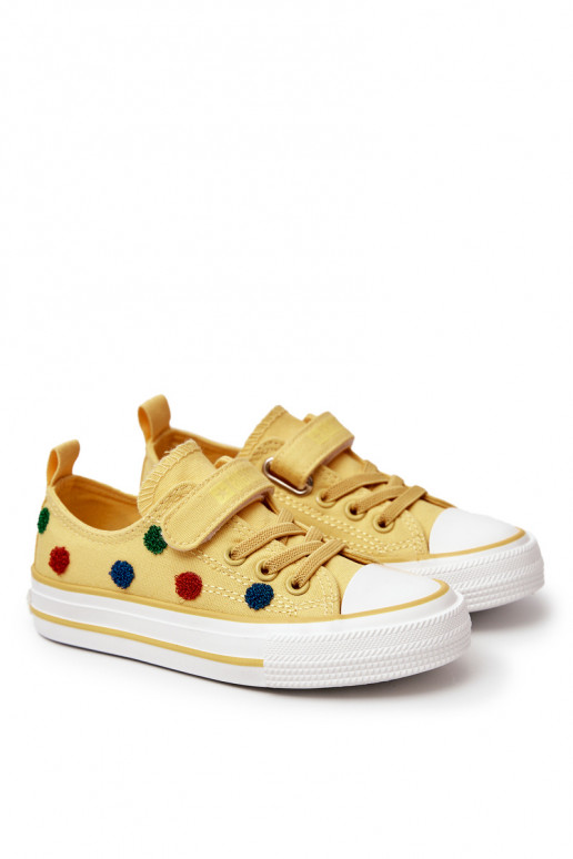 Kinder-Freizeitschuhe mit Klebeverschlüssen BIG STAR JJ374056 gelbe Farbe Kinder-Freizeitschuhe mit Klebeverschlüssen BIG STAR JJ374056 gelbe Farbe