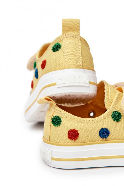 Kinder-Freizeitschuhe mit Klebeverschlüssen BIG STAR JJ374056 gelbe Farbe Kinder-Freizeitschuhe mit Klebeverschlüssen BIG STAR JJ374056 gelbe Farbe