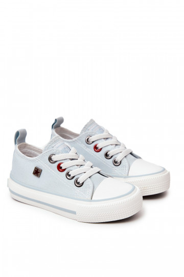 Klassische Kinder-Sneakers mit flacher Sohle BIG STAR HH374094 in blauer Farbe