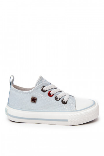 Klassische Kinder-Sneakers mit flacher Sohle BIG STAR HH374094 in blauer Farbe 2