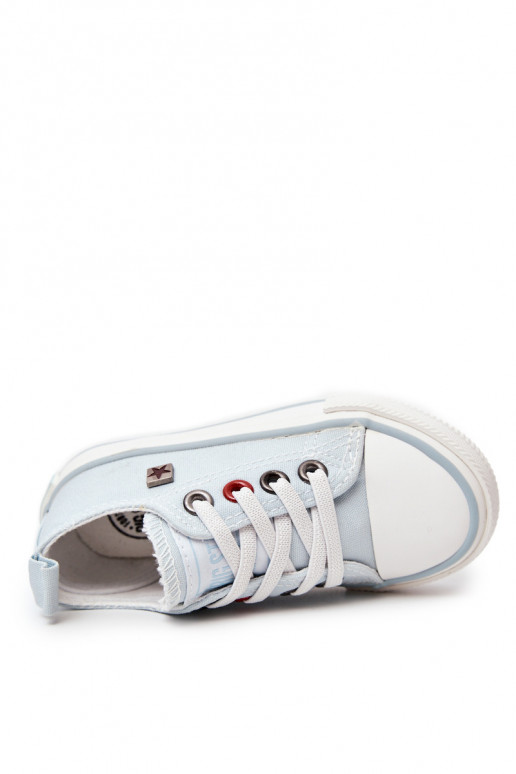 Klassische Kinder-Sneakers mit flacher Sohle BIG STAR HH374094 in blauer Farbe Klassische Kinder-Sneakers mit flacher Sohle BIG STAR HH374094 in blauer Farbe