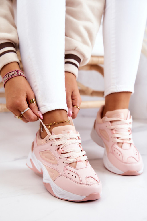 Sportliche Schuhe mit Riemen in rosa Hassie