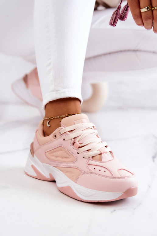 Sportliche Schuhe mit Riemen in rosa Hassie