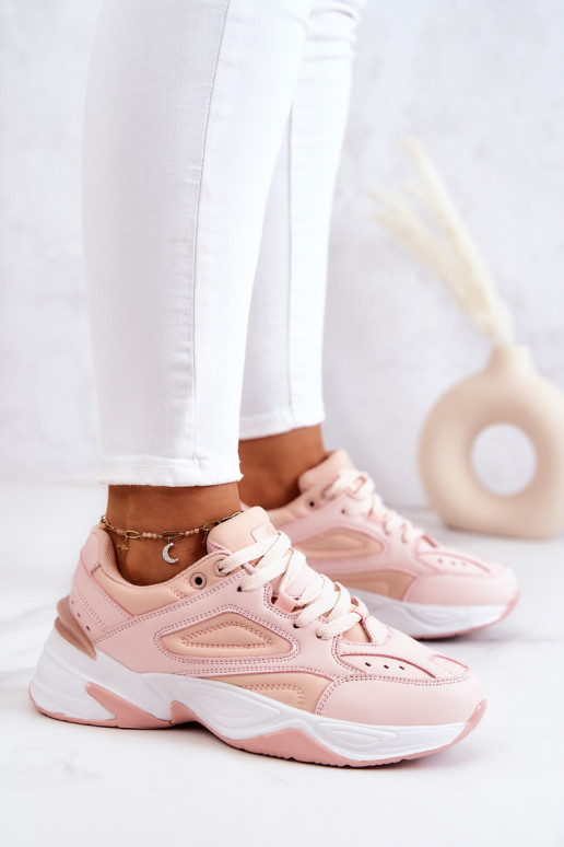 Sportliche Schuhe mit Riemen in rosa Hassie