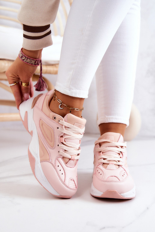 Sportliche Schuhe mit Riemen in rosa Hassie