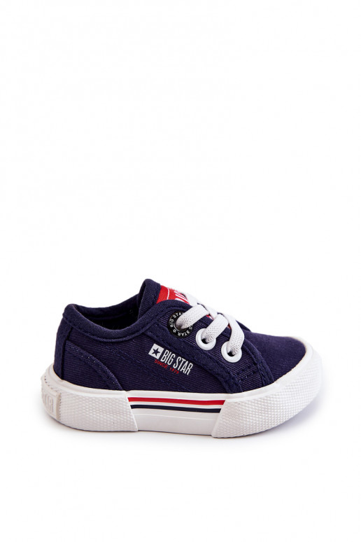 Flache Kinderschuhe Big Star JJ374163 dunkelblau Flache Kinderschuhe Big Star JJ374163 dunkelblau