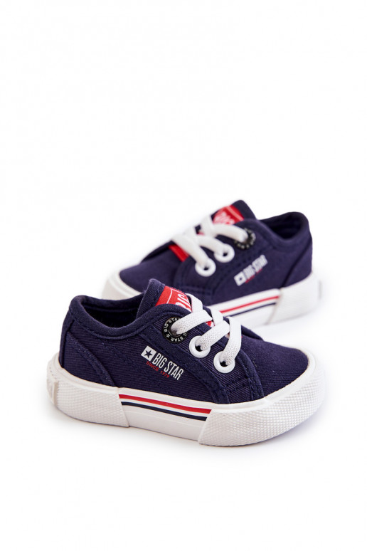 Flache Kinderschuhe Big Star JJ374163 dunkelblau Flache Kinderschuhe Big Star JJ374163 dunkelblau