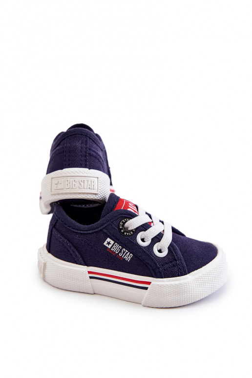 Flache Kinderschuhe Big Star JJ374163 dunkelblau Flache Kinderschuhe Big Star JJ374163 dunkelblau