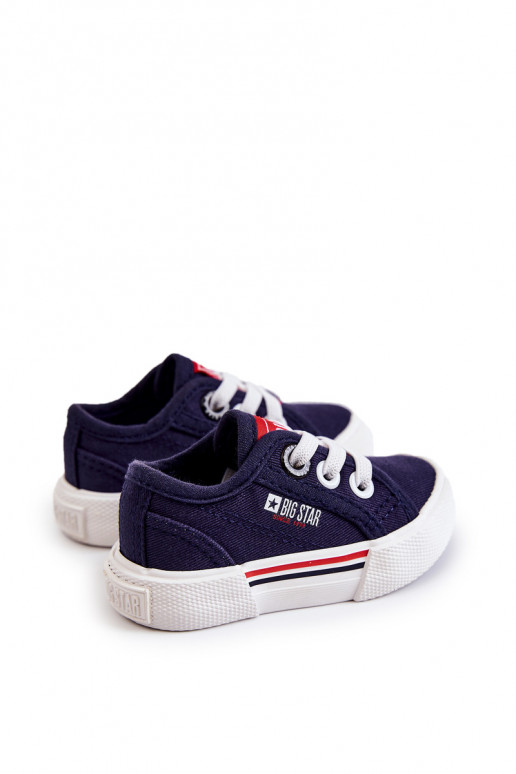 Flache Kinderschuhe Big Star JJ374163 dunkelblau Flache Kinderschuhe Big Star JJ374163 dunkelblau