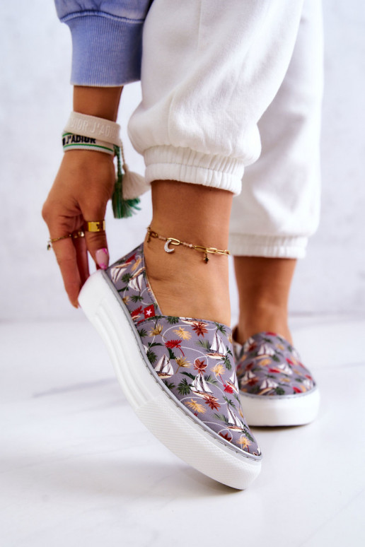 Sneakers Slip On Memory Foam Big Star JJ276015 graue Farbe Sneakers Slip On Memory Foam Big Star JJ276015 graue Farbe