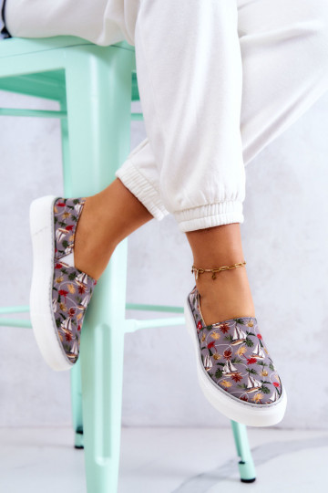 Sneakers Slip On Memory Foam Big Star JJ276015 graue Farbe 2