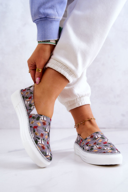 Sneakers Slip On Memory Foam Big Star JJ276015 graue Farbe Sneakers Slip On Memory Foam Big Star JJ276015 graue Farbe