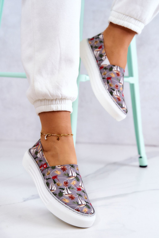 Sneakers Slip On Memory Foam Big Star JJ276015 graue Farbe Sneakers Slip On Memory Foam Big Star JJ276015 graue Farbe