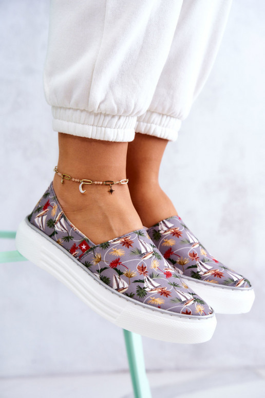 Sneakers Slip On Memory Foam Big Star JJ276015 graue Farbe Sneakers Slip On Memory Foam Big Star JJ276015 graue Farbe