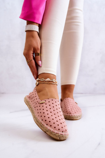 Espadrilles mit Punkten Big Star JJ274869 rosa 2