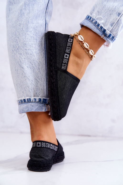 Stoff-Espadrilles des widerstandsfähigen Modells Big Star JJ274878 in Schwarz Stoff-Espadrilles des widerstandsfähigen Modells Big Star JJ274878 in Schwarz