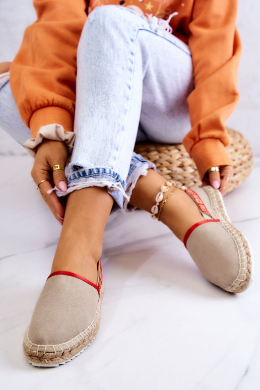 Stoff-Espadrilles des widerstandsfähigen Modells Big Star JJ274879 beige Stoff-Espadrilles des widerstandsfähigen Modells Big Star JJ274879 beige