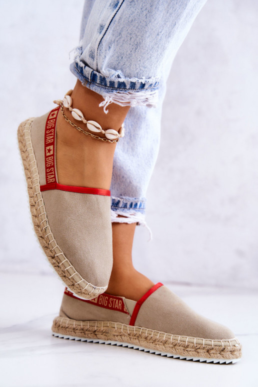 Stoff-Espadrilles des widerstandsfähigen Modells Big Star JJ274879 beige Stoff-Espadrilles des widerstandsfähigen Modells Big Star JJ274879 beige
