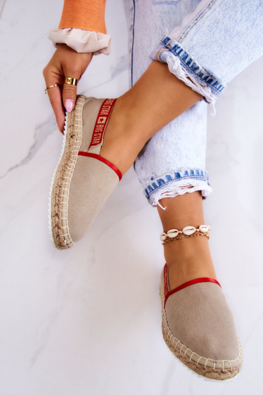 Stoff-Espadrilles des widerstandsfähigen Modells Big Star JJ274879 beige