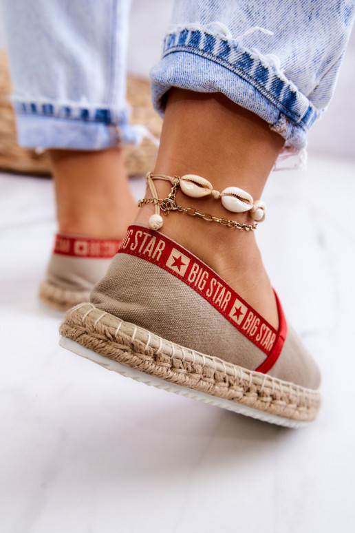 Stoff-Espadrilles des widerstandsfähigen Modells Big Star JJ274879 beige Stoff-Espadrilles des widerstandsfähigen Modells Big Star JJ274879 beige