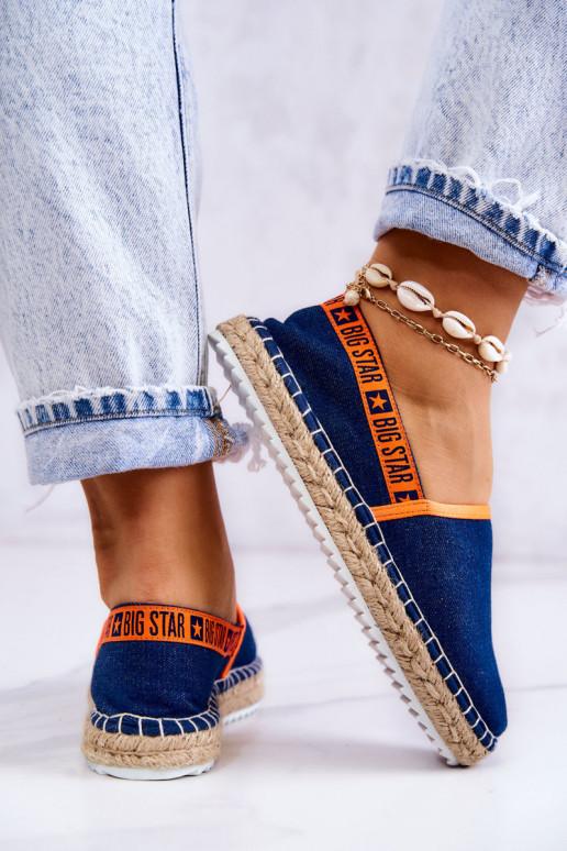 Stoff-Espadrilles mit auffälligem Modell Big Star JJ274877 in Dunkelblau