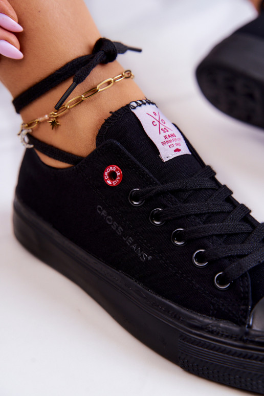 Klassisches Modell Freizeitschuhe Cross Jeans JJ2R4019C schwarze Farbe Klassisches Modell Freizeitschuhe Cross Jeans JJ2R4019C schwarze Farbe