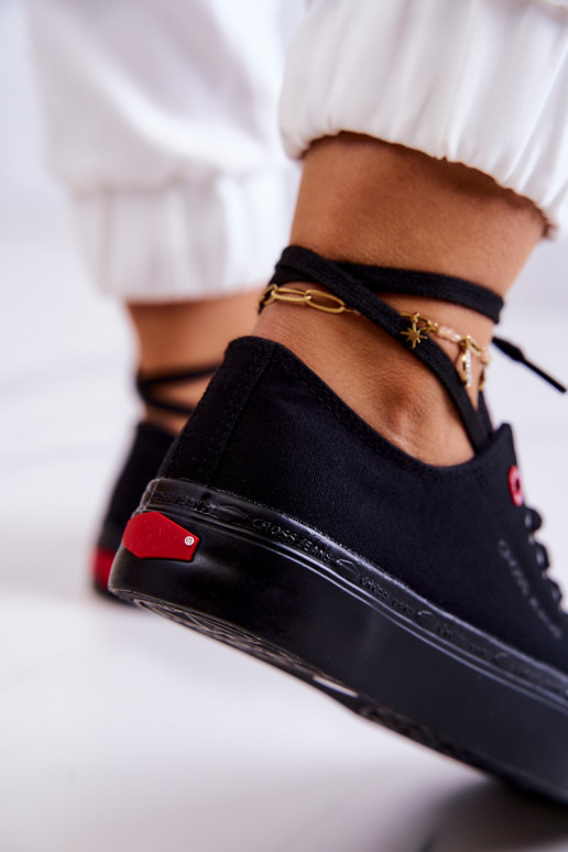 Klassisches Modell Freizeitschuhe Cross Jeans JJ2R4019C schwarze Farbe Klassisches Modell Freizeitschuhe Cross Jeans JJ2R4019C schwarze Farbe