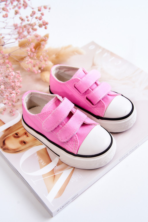 Kinder-Freizeitschuhe mit Klebeverschlüssen in rosa Bernie