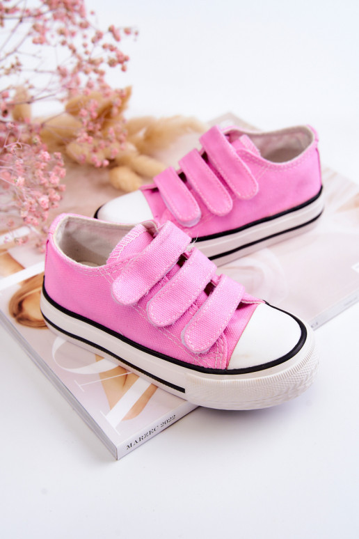 Kinder-Freizeitschuhe mit Klebeverschlüssen in rosa Bernie