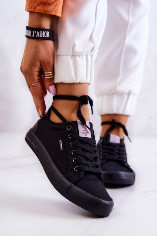 Sneakers mit Riemen Cross Jeans JJ2R4039C schwarze Farbe Sneakers mit Riemen Cross Jeans JJ2R4039C schwarze Farbe