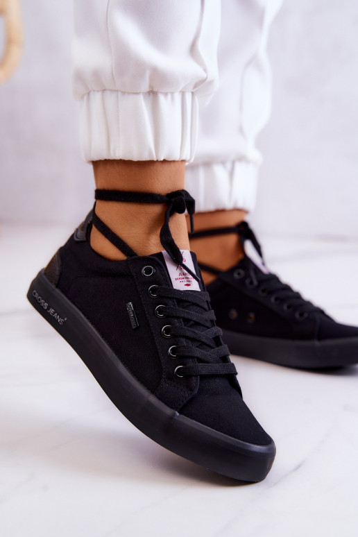 Sneakers mit Riemen Cross Jeans JJ2R4039C schwarze Farbe Sneakers mit Riemen Cross Jeans JJ2R4039C schwarze Farbe