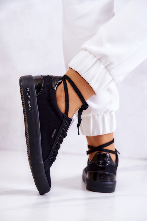 Sneakers mit Riemen Cross Jeans JJ2R4039C schwarze Farbe Sneakers mit Riemen Cross Jeans JJ2R4039C schwarze Farbe