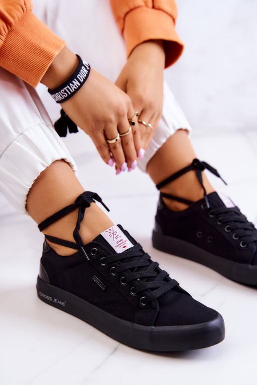 Sneakers mit Riemen Cross Jeans JJ2R4039C schwarze Farbe Sneakers mit Riemen Cross Jeans JJ2R4039C schwarze Farbe