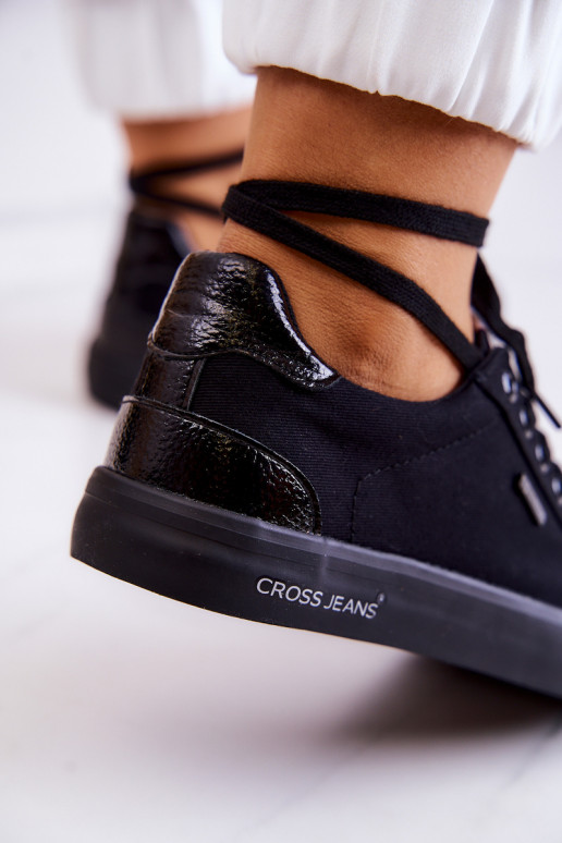 Sneakers mit Riemen Cross Jeans JJ2R4039C schwarze Farbe Sneakers mit Riemen Cross Jeans JJ2R4039C schwarze Farbe