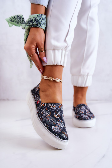 Sneakers Slip On Memory Foam Big Star JJ276012 schwarze Farbe 2