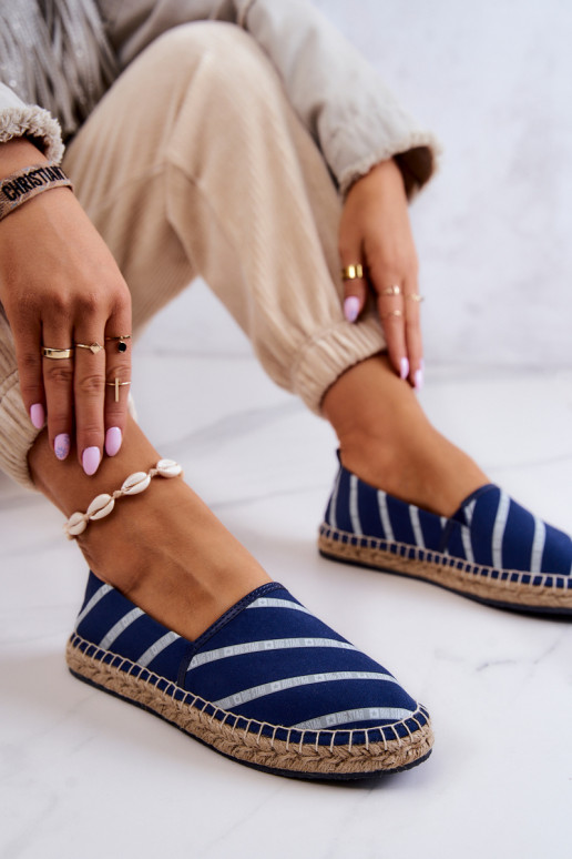 Klassisches Modell Espadrilles Big Star JJ274960 dunkelblau