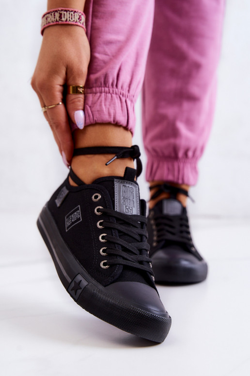 Klassisches Modell flache Schuhe Big Star JJ274257 schwarze Farbe Klassisches Modell flache Schuhe Big Star JJ274257 schwarze Farbe