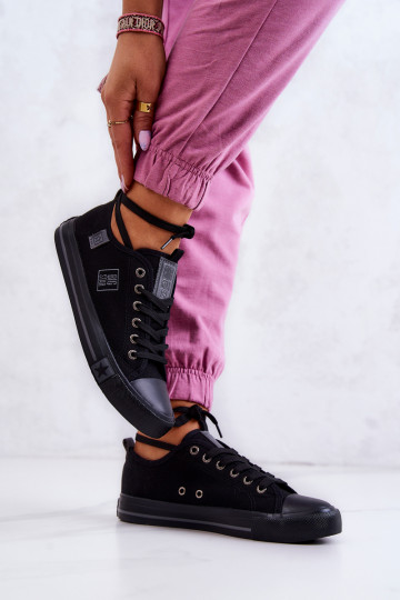 Klassisches Modell flache Schuhe Big Star JJ274257 schwarze Farbe 2