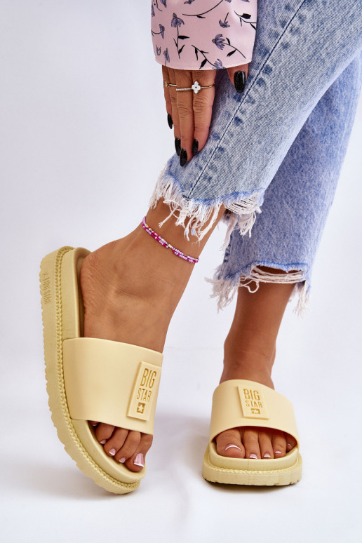 Hausschuhe Big Star JJ274A305 gelb