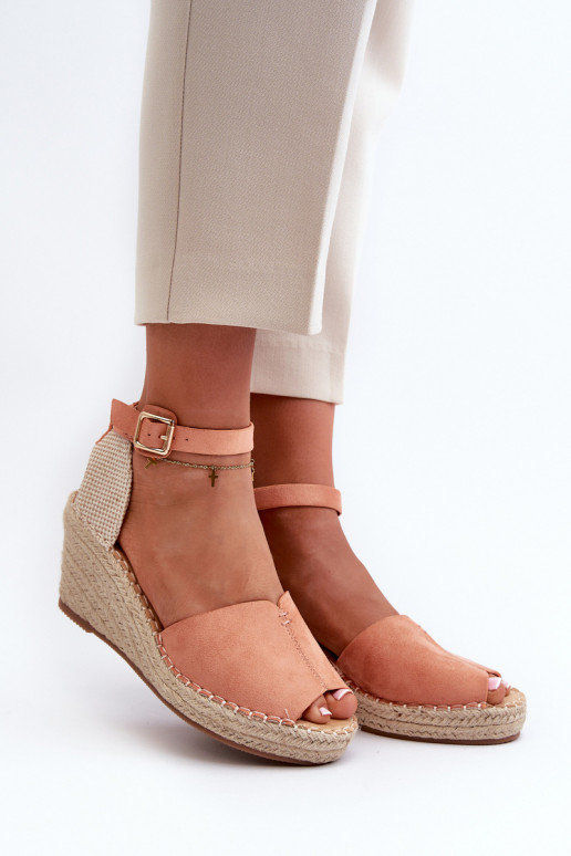 Plateausandalen in hellrosa Dellia