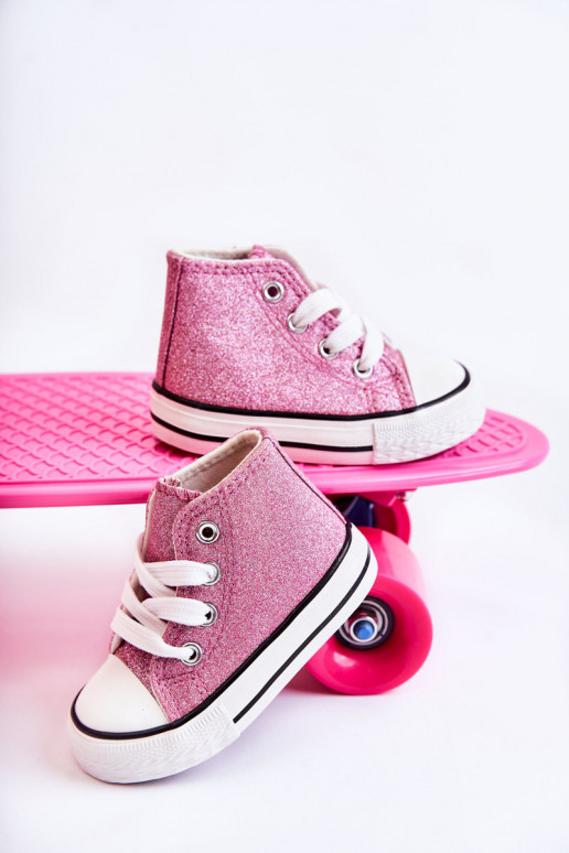 Catrina-Ledersneaker mit Absatz in rosa Farbe Catrina-Ledersneaker mit Absatz in rosa Farbe
